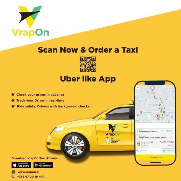 uber albania vrapon taxi albania taxi app 768x768